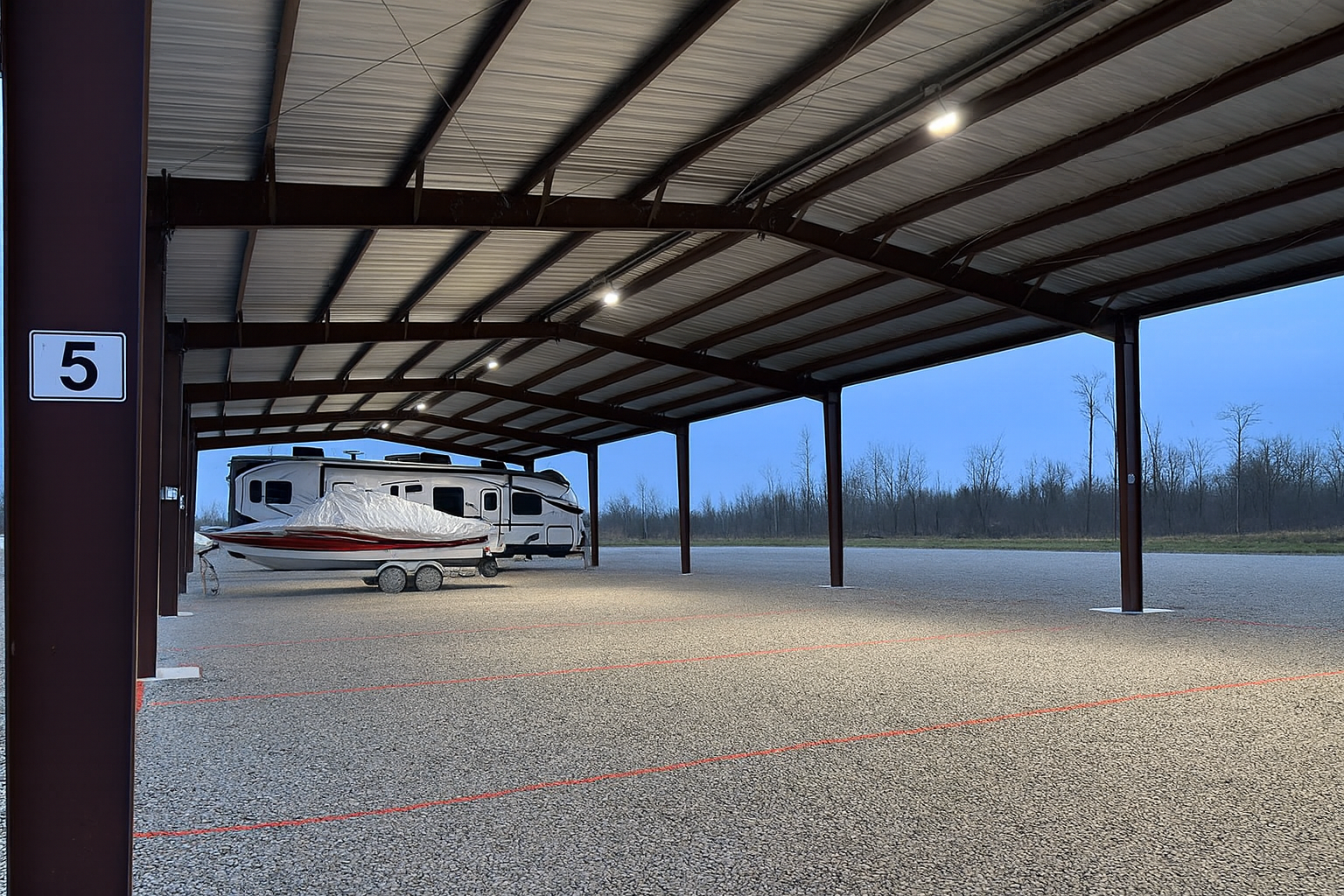 Covered Outdoor Parking - Well Lit and Well Marked